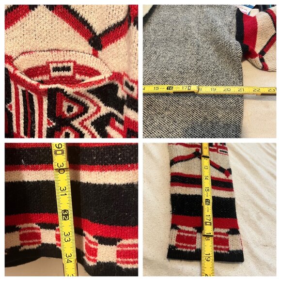 Maxsport Large Sweater Duster Tribal Open Ftont Pockets Soft Outdoor Long Sleeve - Picture 5 of 16